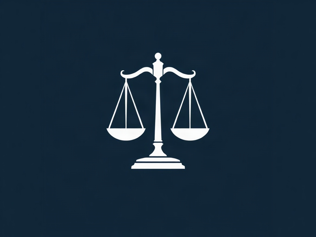 A minimalist, professional logo mark for an IT legal support company, combining abstract scales of justice with a subtle digital circuit motif, clean vector style, bright colors, high resolution, 8k